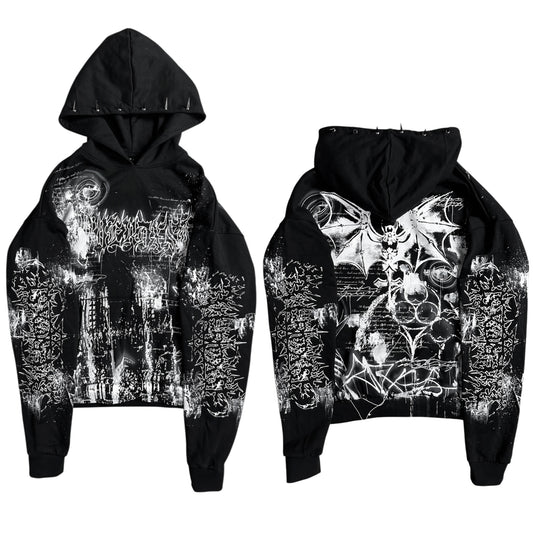 1of1 spiked OVERDXSE HOODIE size XL