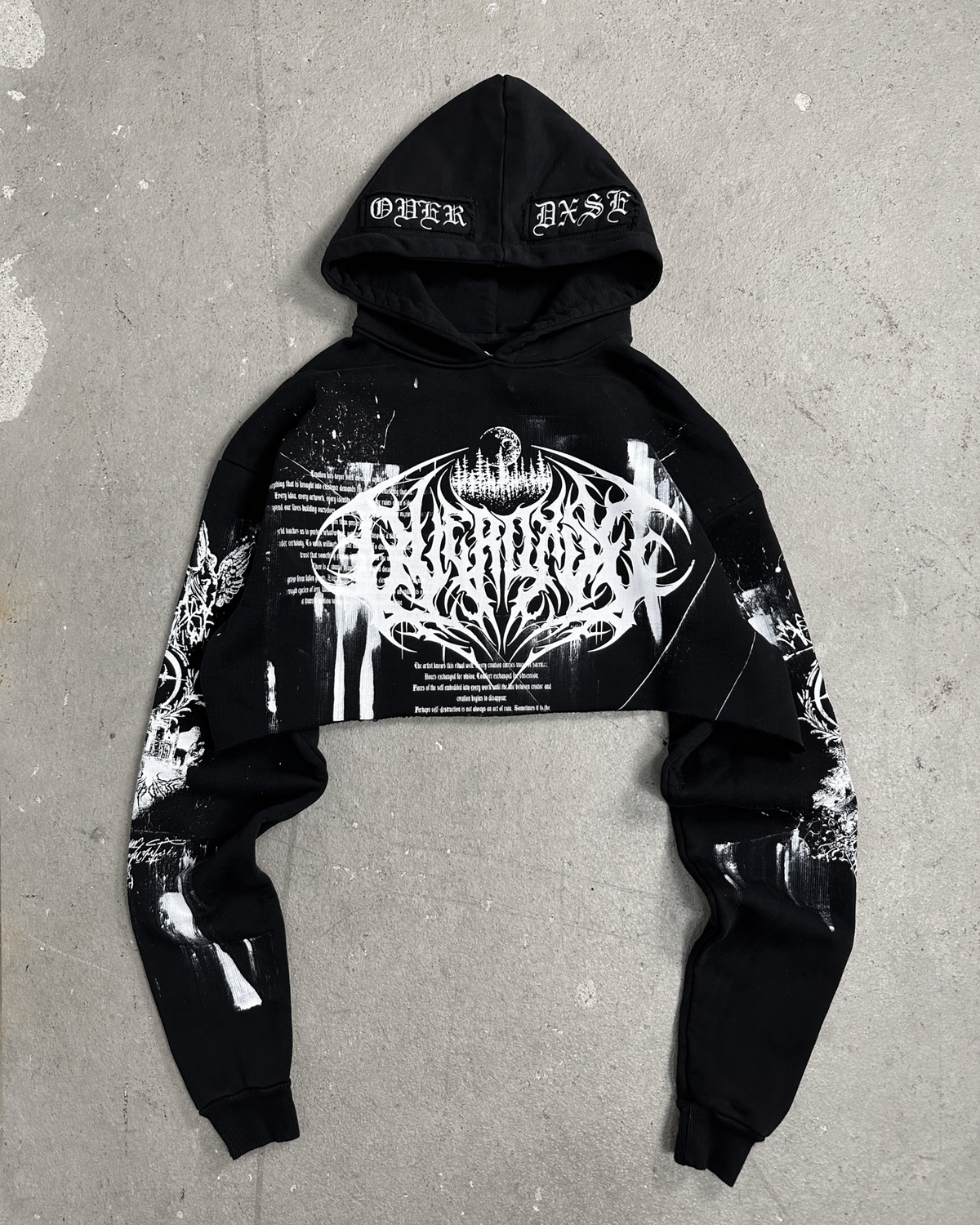 1of1 cropped OVERDXSE HOODIE size L