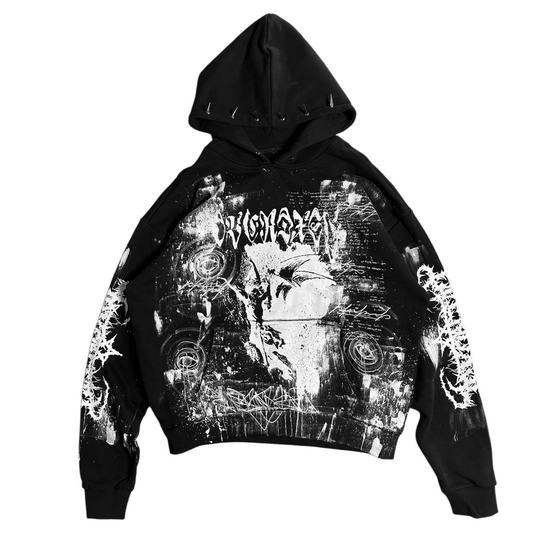 1of1 spiked OVERDXSE HOODIE size XL