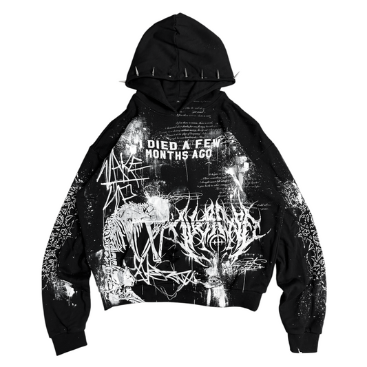 1of1 spiked OVERDXSE HOODIE size XL