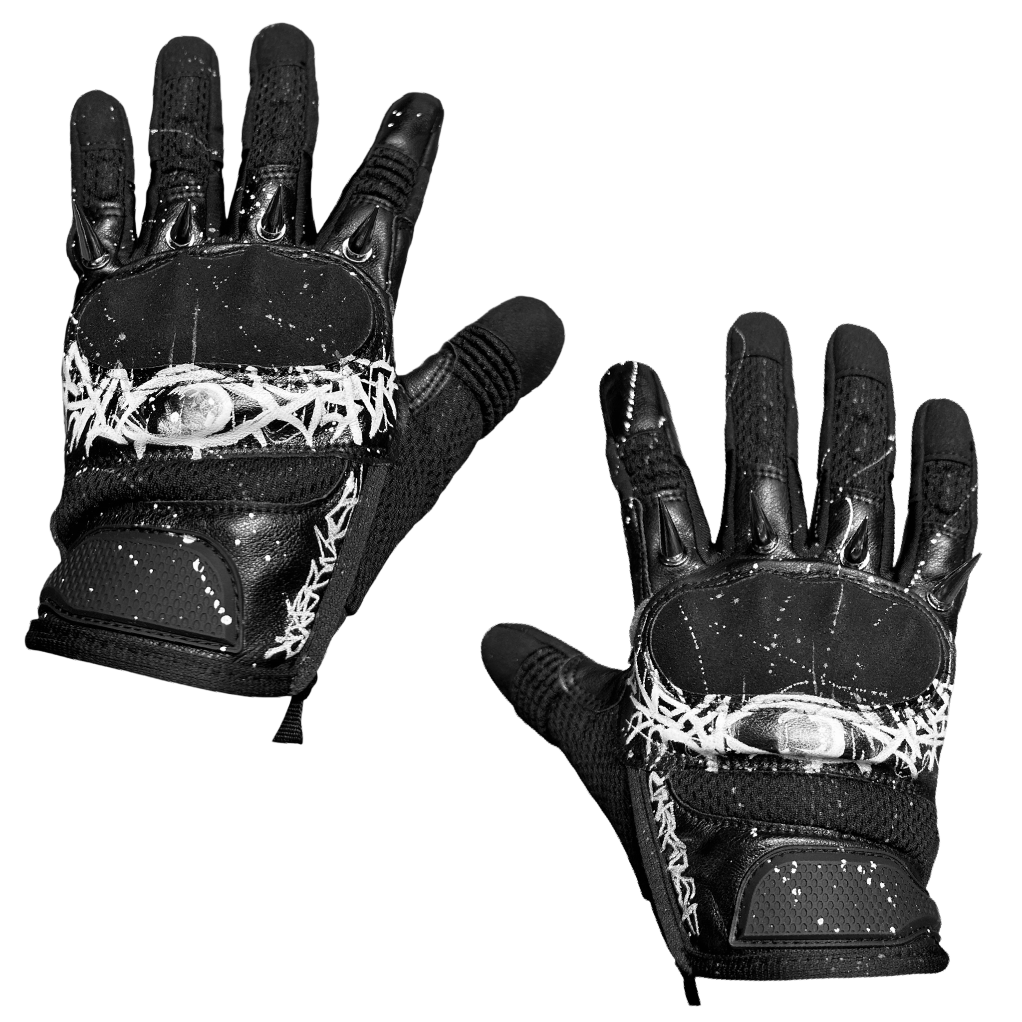 1of1 spiked OVERDXSE BIKER GLOVES size L