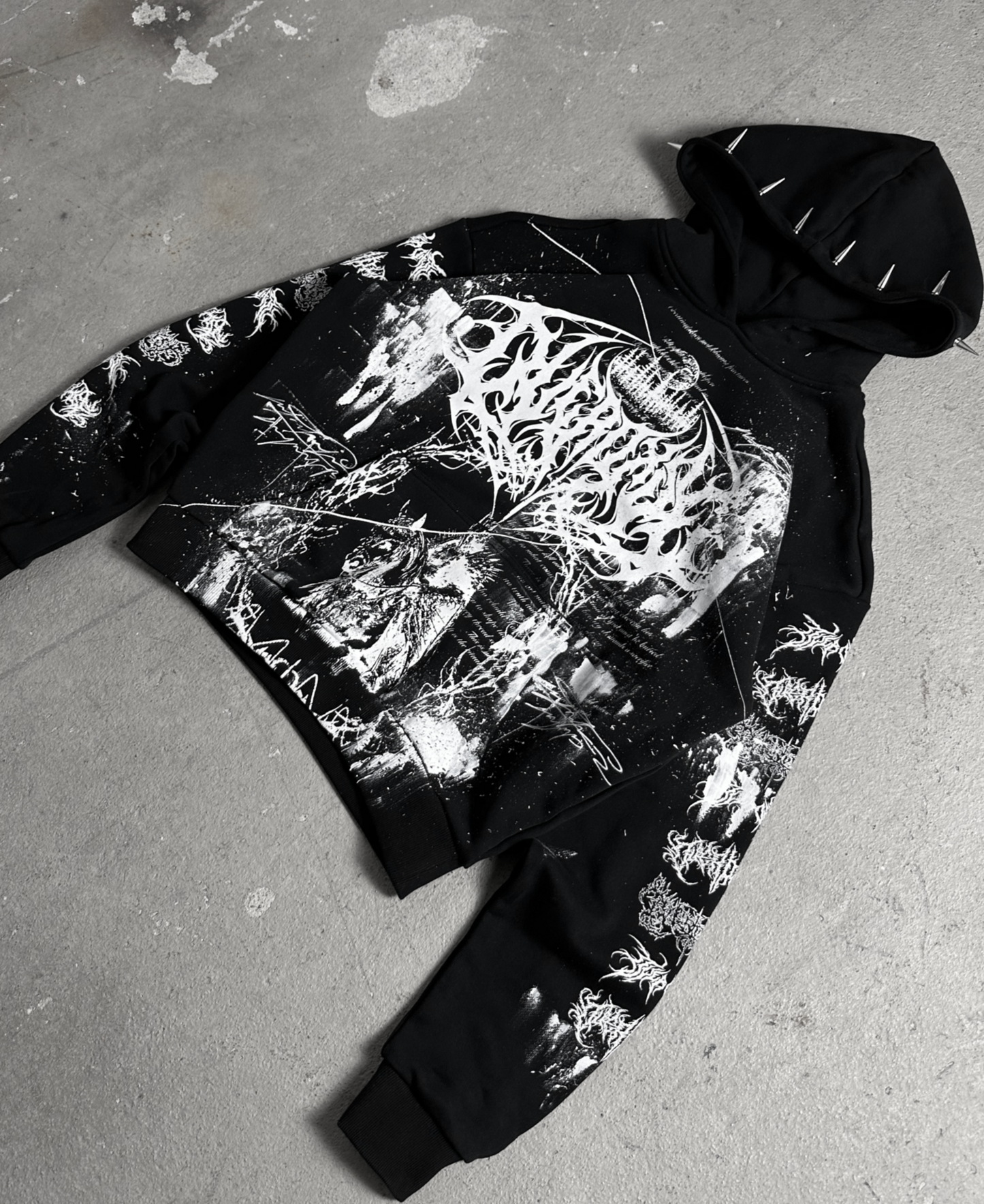 1of1 spiked OVERDXSE HOODIE size S