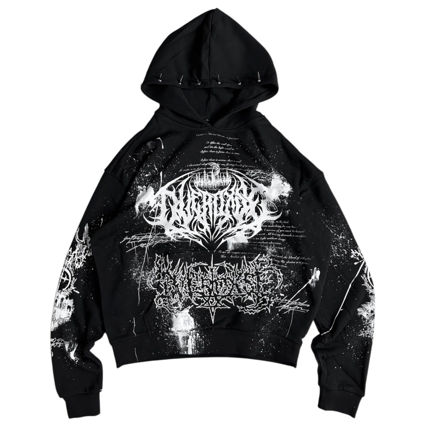 1of1 spiked OVERDXSE HOODIE size XL