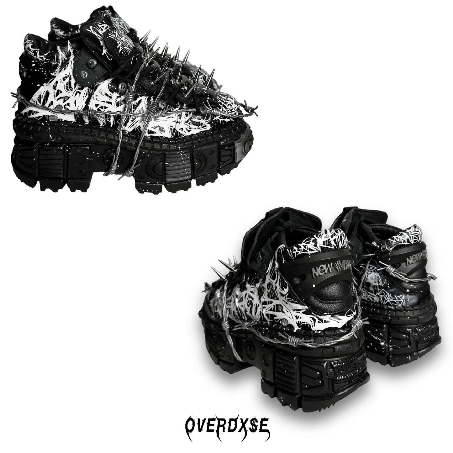 1of1 OVERDXSE NEW ROCK SPIKE STOMPERS EU43