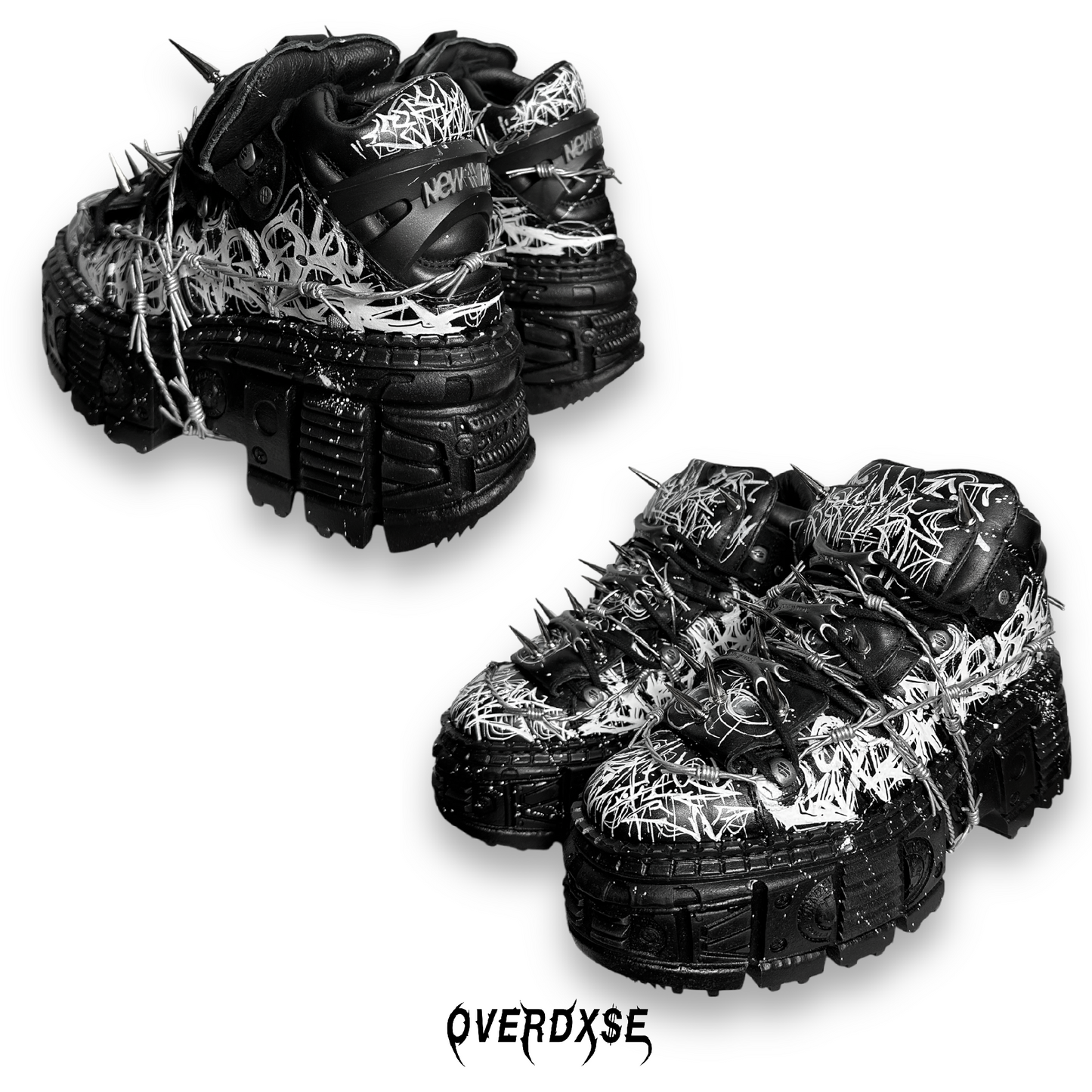 1of1 OVERDXSE NEW ROCK SPIKE STOMPERS EU45