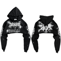 1of1 cropped spiked OVERDXSE HOODIE size S