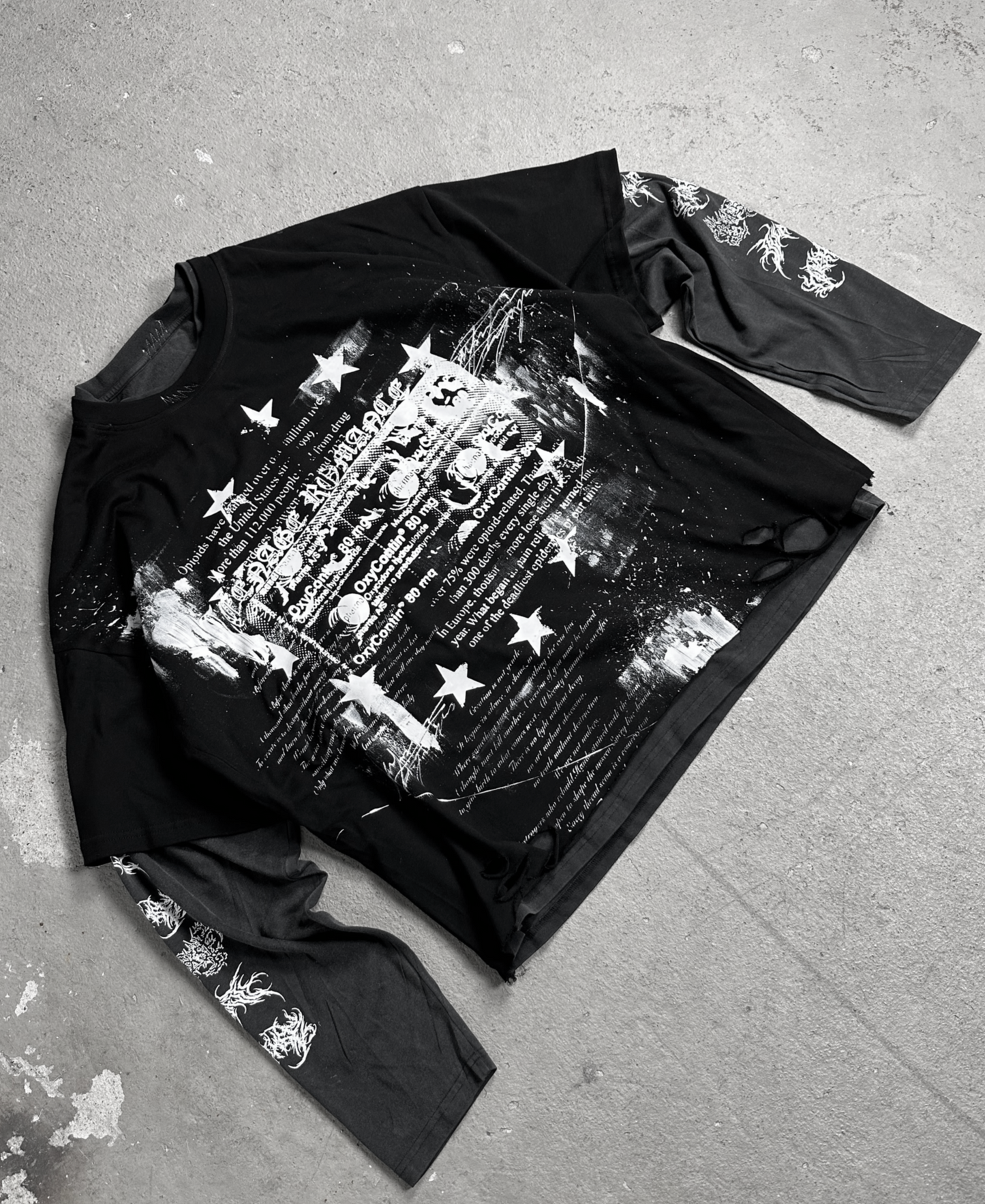 1of1 double layered OVERDXSE SHIRT size XL