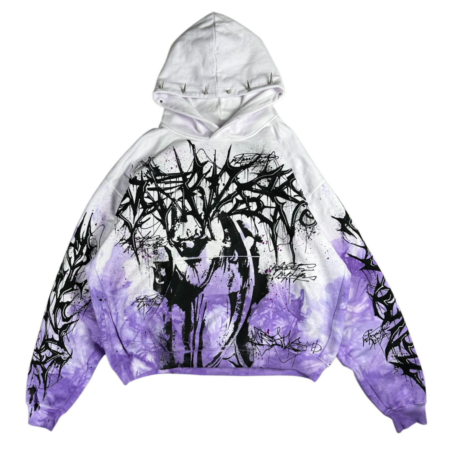 1of1 spiked OVERDXSE „REVELATION XIII“  HOODIE Size XL