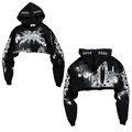 1of1 cropped spiked OVERDXSE HOODIE size L