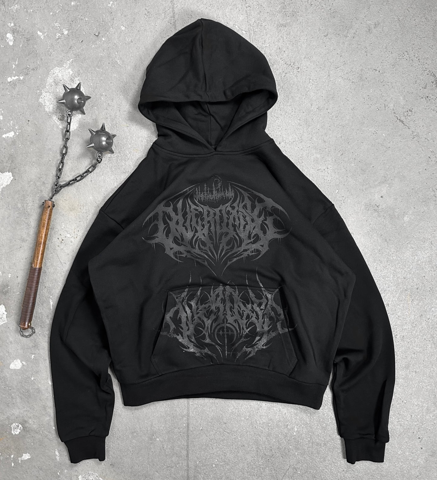 OVERDXSE BLACKOUT HOODIE all sizes (640gsm)