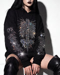 OVERDXSE RHINESTONE „BONEFRAME“ HOODIE all sizes