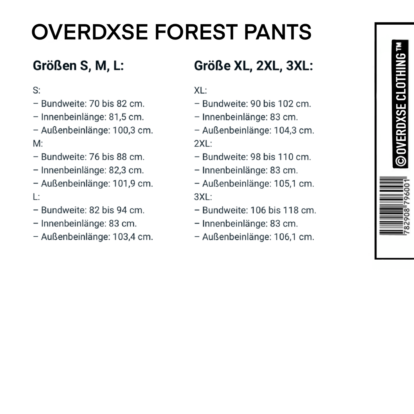 OVERDXSE FOREST PANTS all sizes